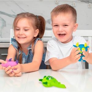 4-pack Squishy Monster light-up, stretchy, Sensory set.